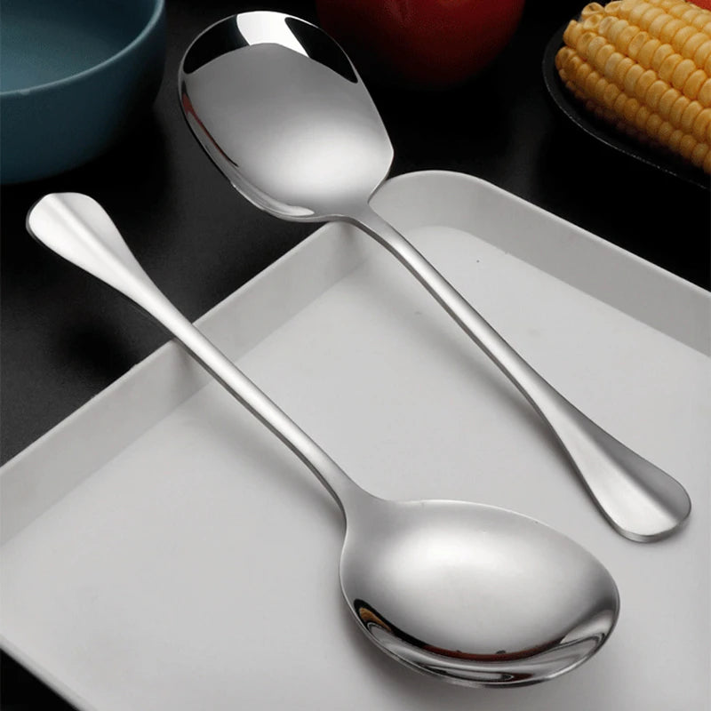 Stainless steel large serving spoon