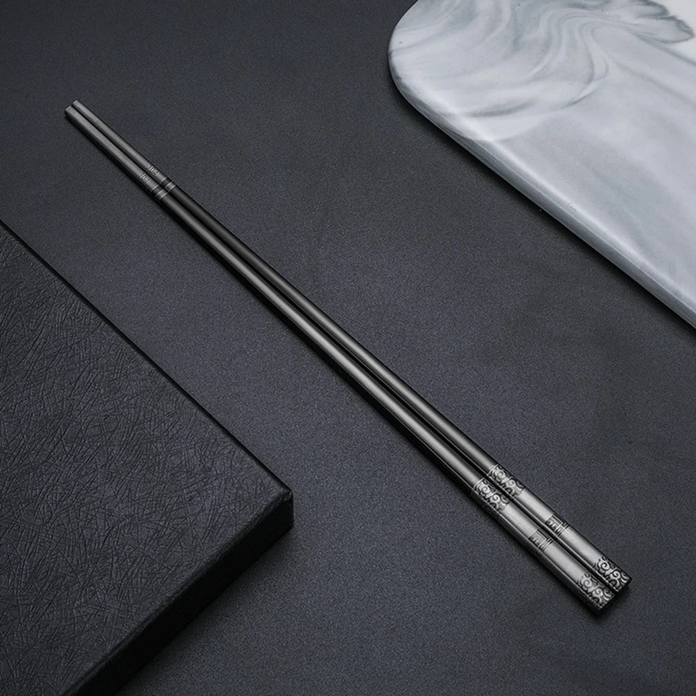 Engraved stainless steel chopsticks