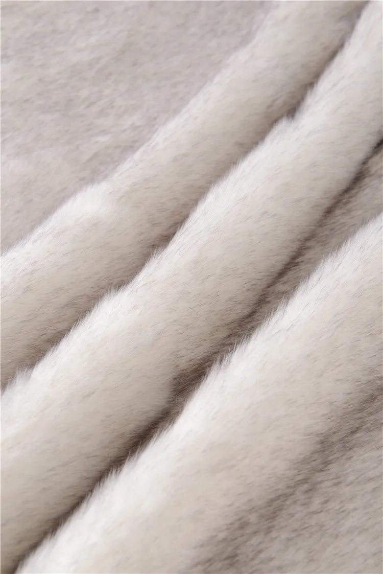 Double Layers Faux Fur Blanket