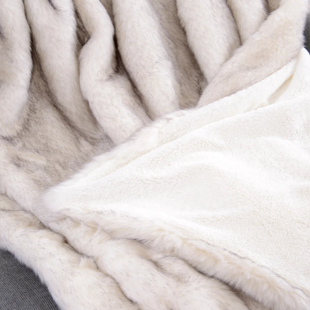 Double Layers Faux Fur Blanket