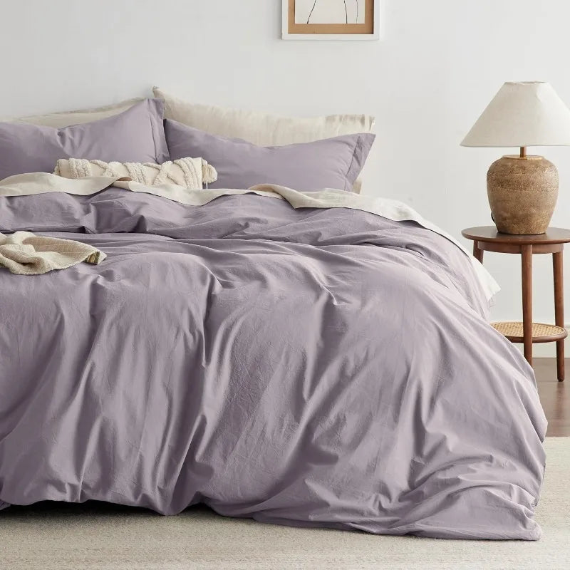 Cotton minimalist duvet cover set