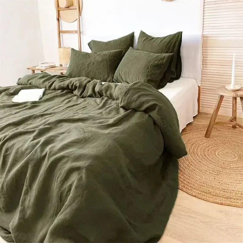 Linen stoned-washed duvet cover