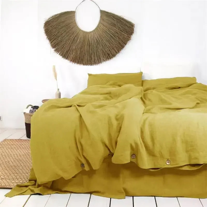 Linen stoned-washed duvet cover