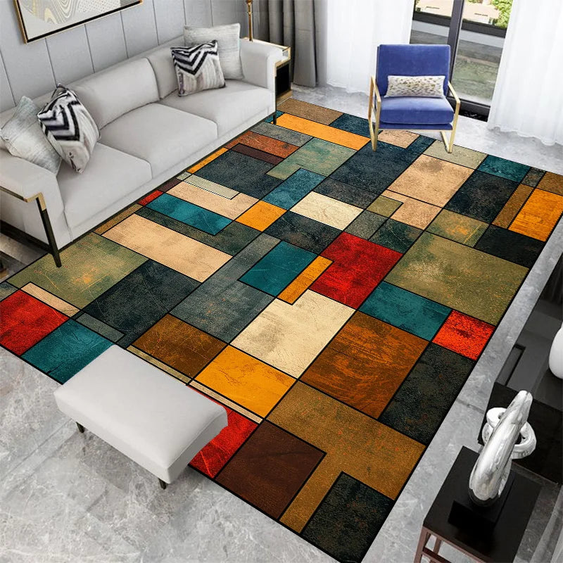 Abstract plush rug