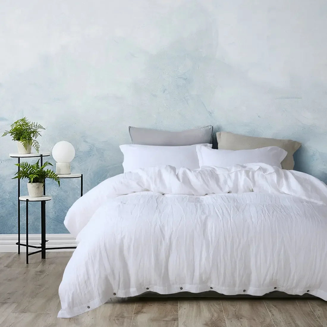 Linen stoned-washed duvet cover