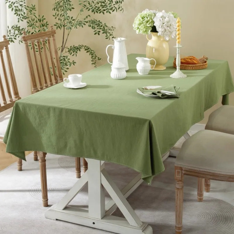 Solid color cotton table cloth