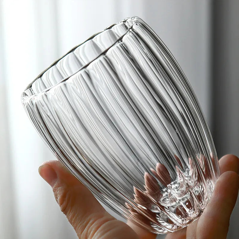 Double wall glass cup