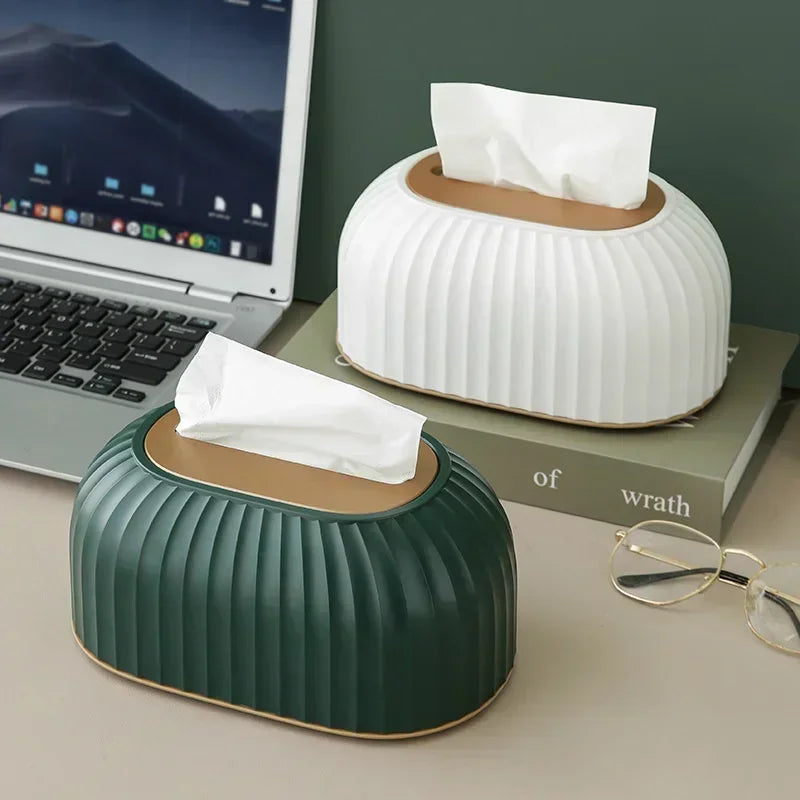 Nordic Striped Tissue Box Holder