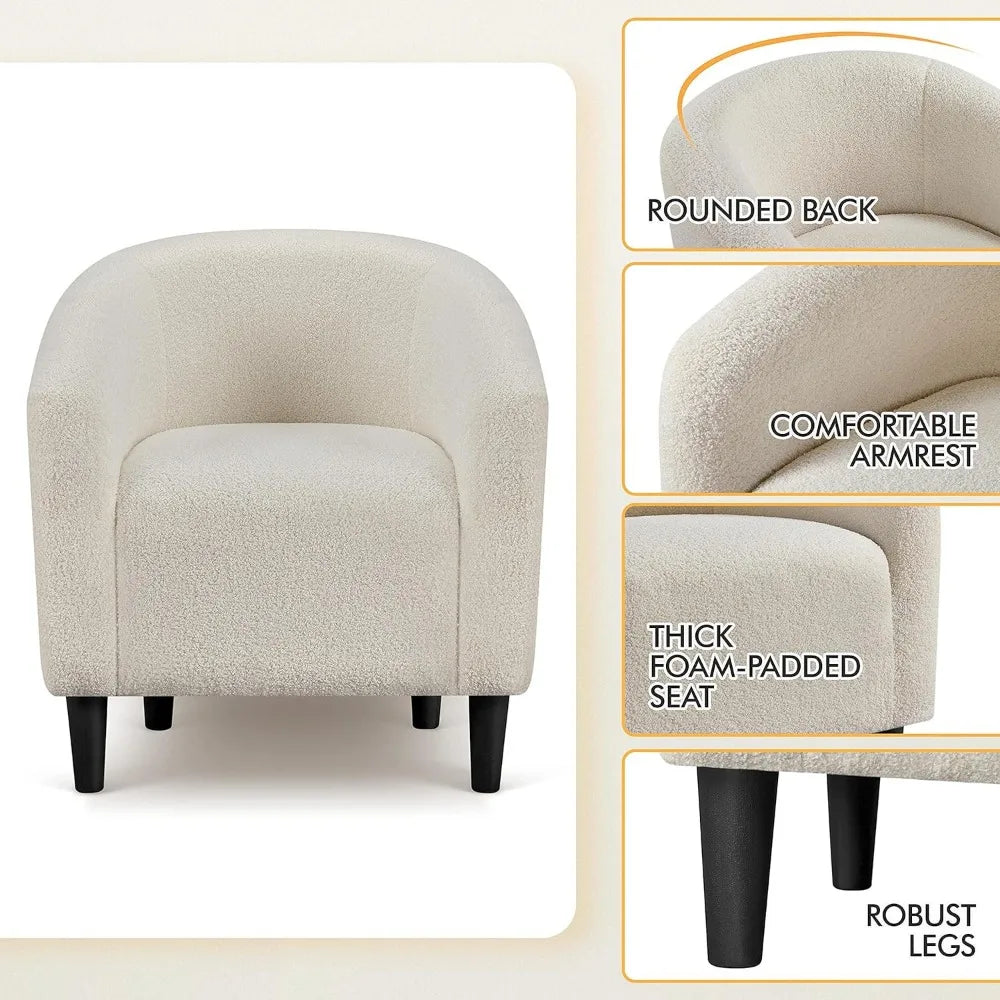 Soft Padded Furry Accent Chairs