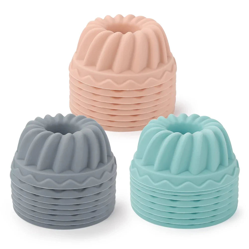 Mini bundt silicone mold set