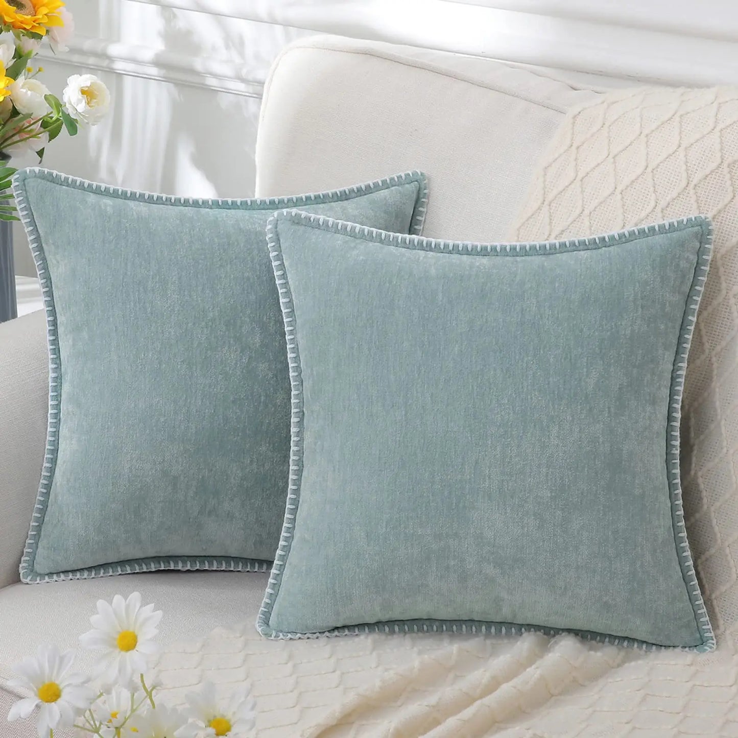 Chenille cushion cover