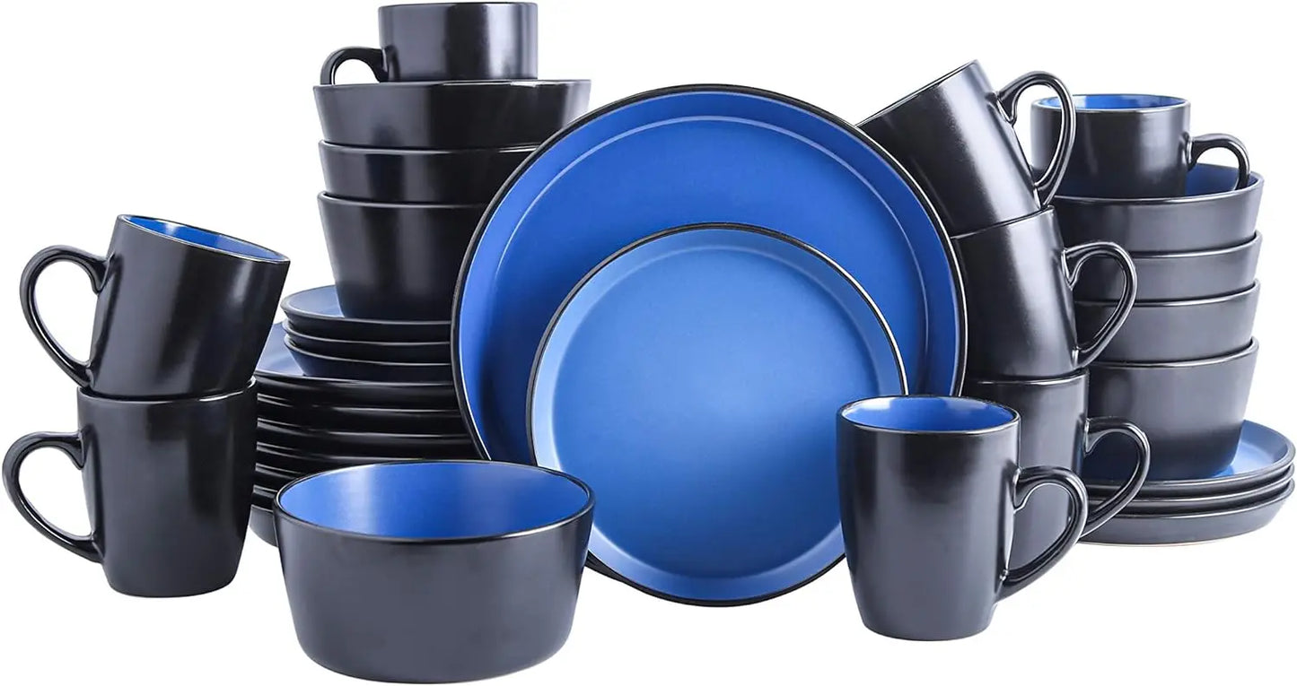 Stoneware 16-Piece Modern Dinnerware Set