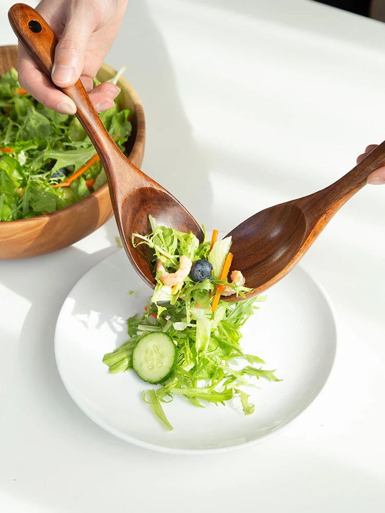 2 piece wooden utensils