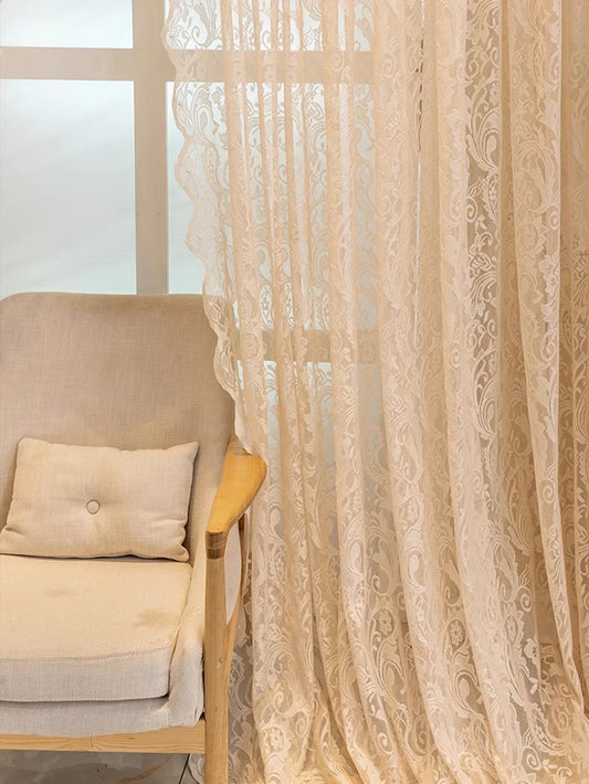 Lace bead curtain