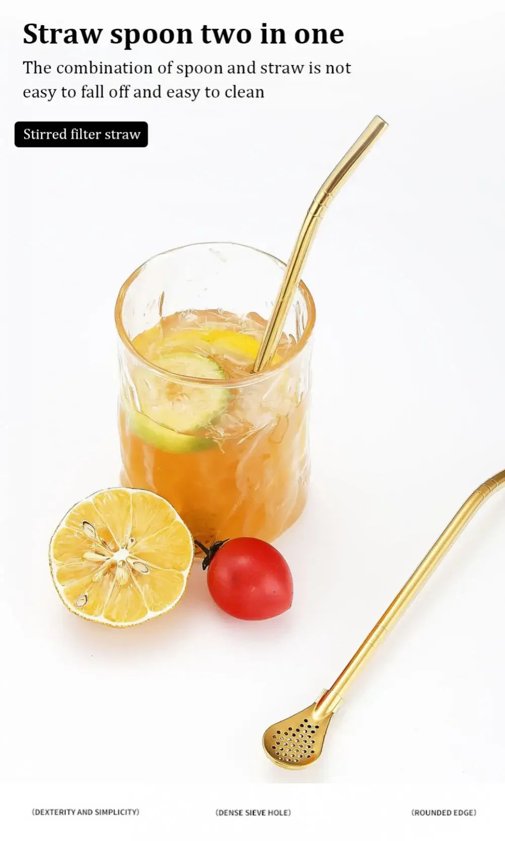 Filter spoon straw set