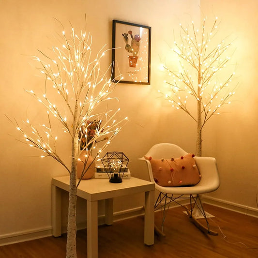 2-Pack 6 Feet 96 LED Lighted Birch Tree