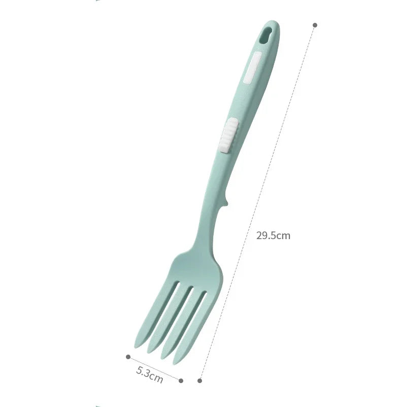 Flexible silicone heat resistant fork