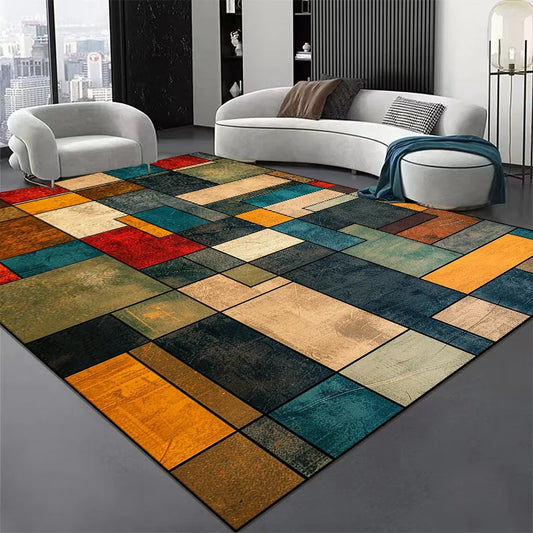 Abstract plush rug