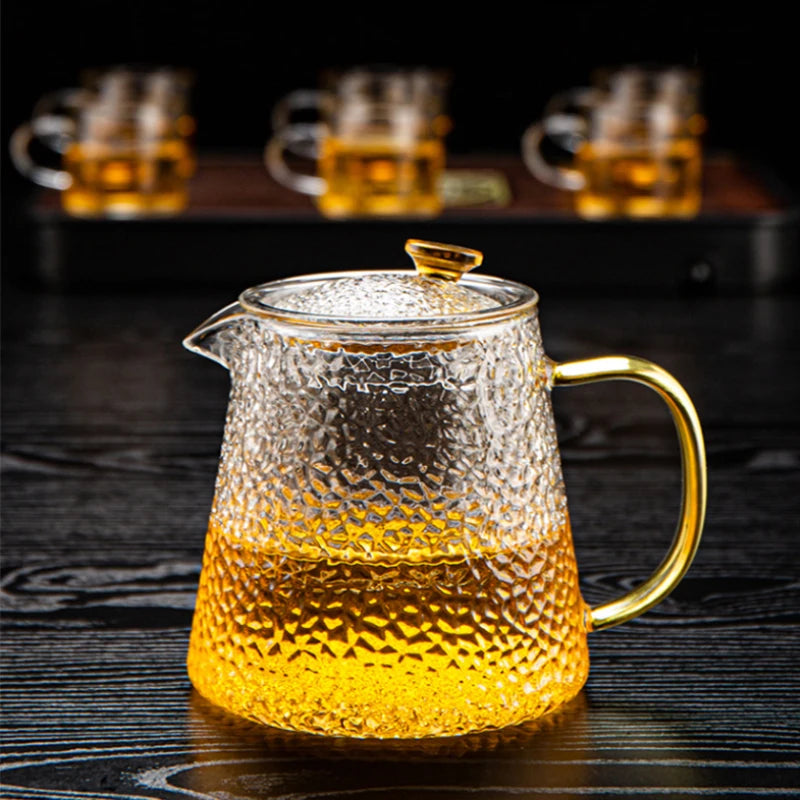 Glass heat resistant teapot