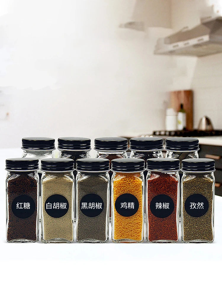 120ML Seasoning Shaker Bottles Glass Spices