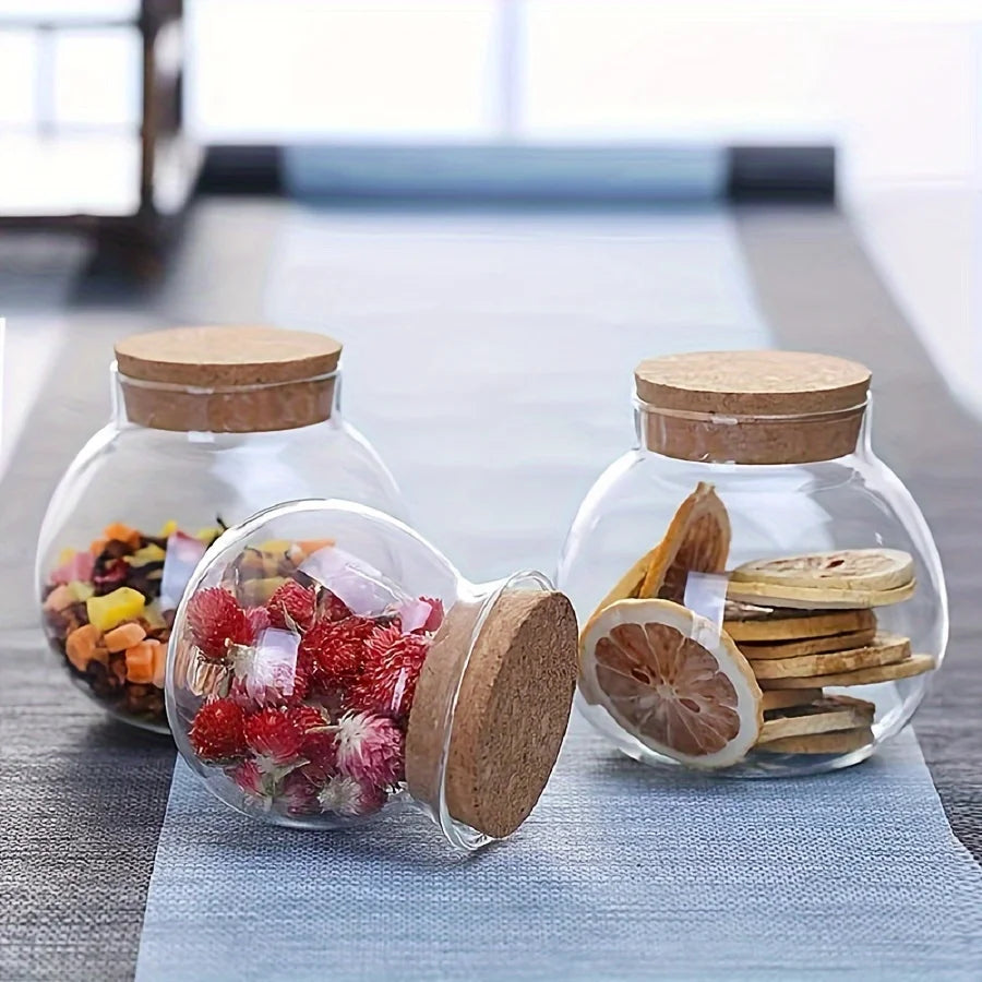 500ML clear glass canister set