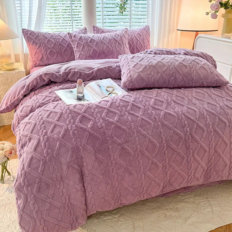 Milk fleece duvet cover