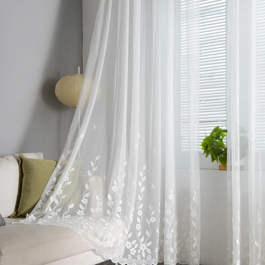 Modern sheer voile drapes