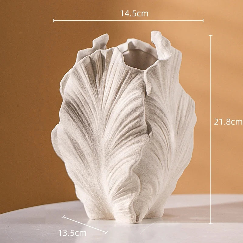 Ceramic Wrinkle Pattern Vase