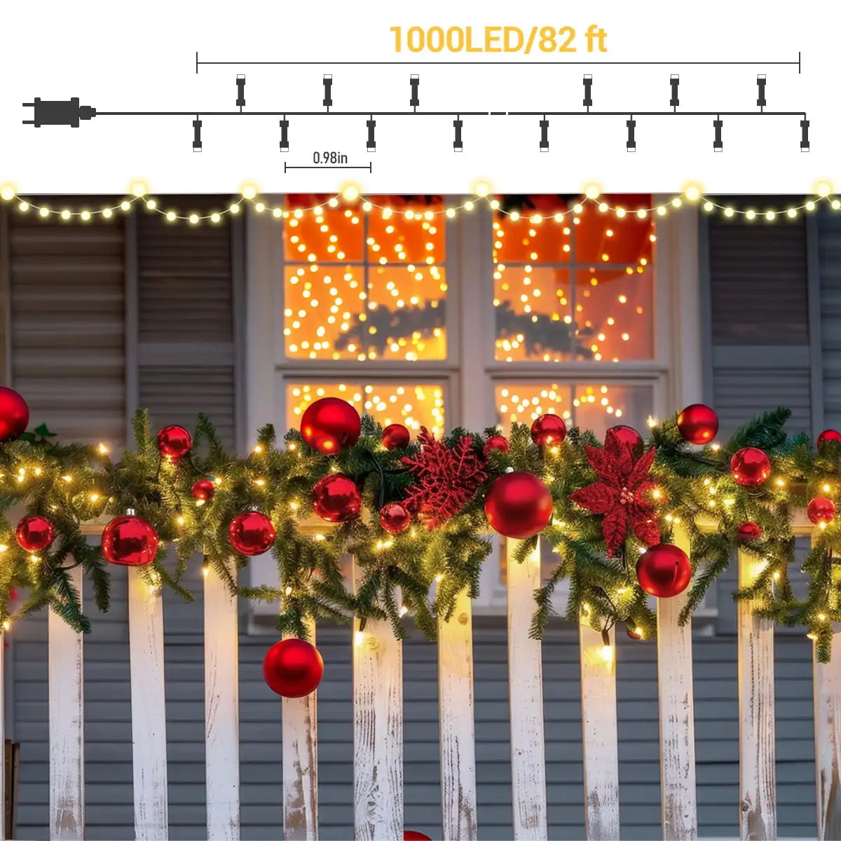 1000 LED Christmas String Lights