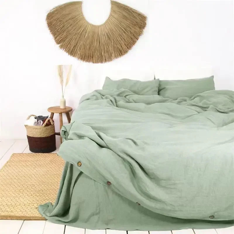 Linen stoned-washed duvet cover