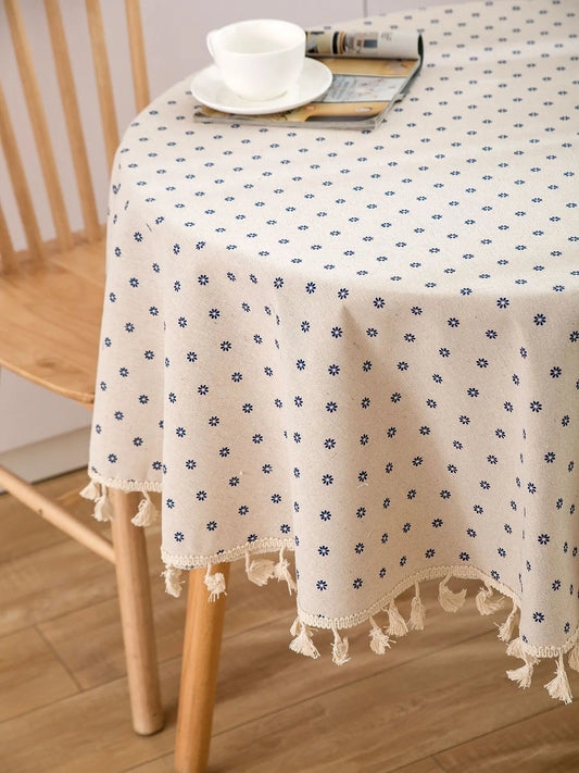 Cotton round tablecloth