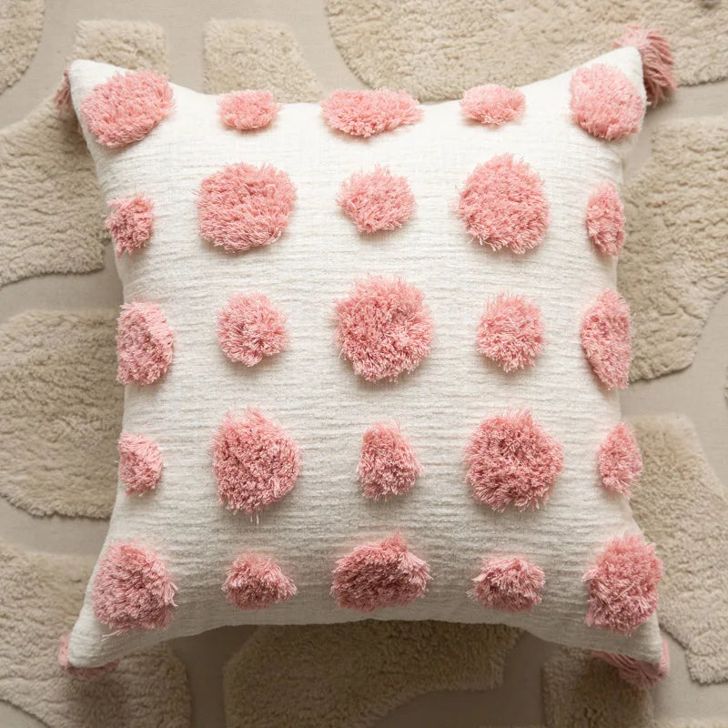 Pink plush throw covers