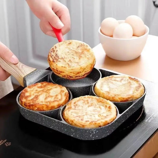 4 Hole non stick frying pan