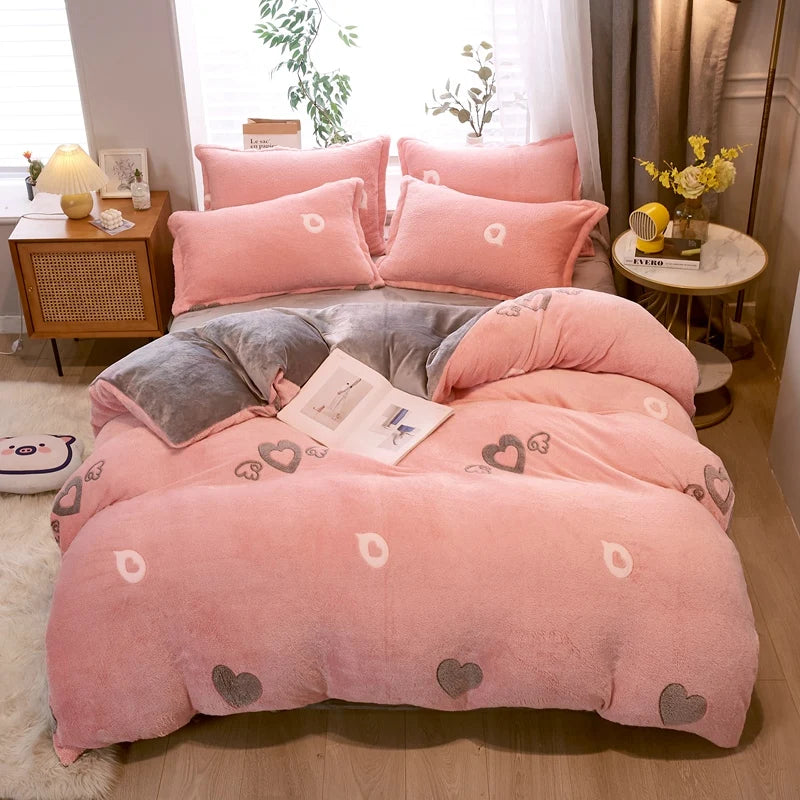 Warm fleece duvet cover