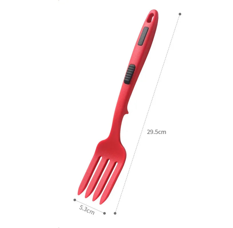 Flexible silicone heat resistant fork