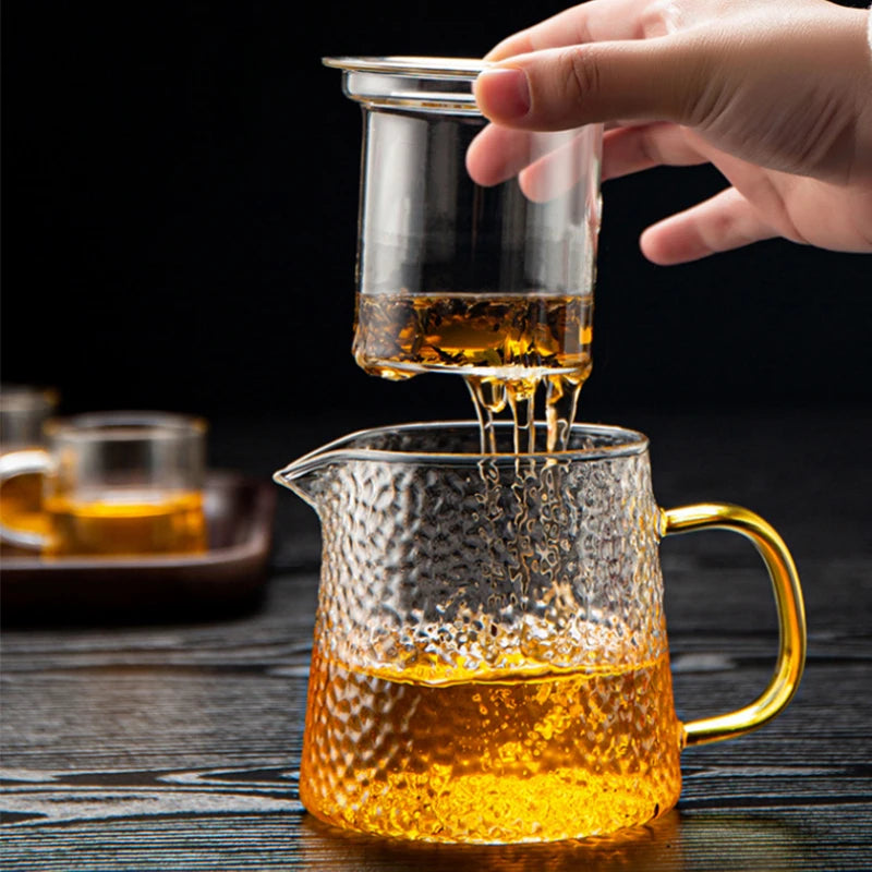 Glass heat resistant teapot