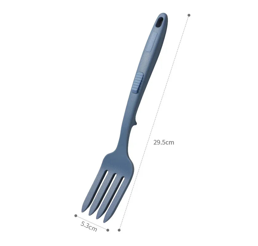 Flexible silicone heat resistant fork