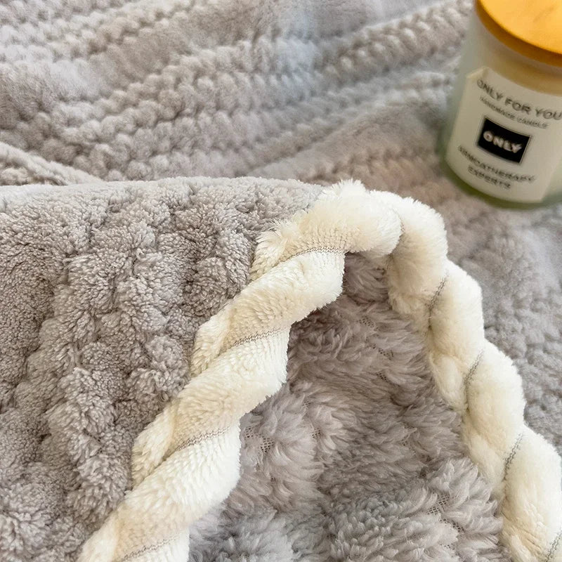 Solid Striped Throw Blanket