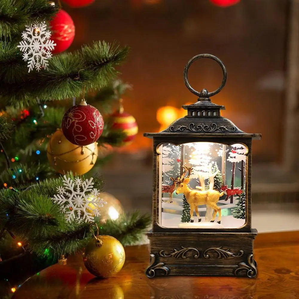 Santa Lantern Wind Lights Christmas Tree Pendants