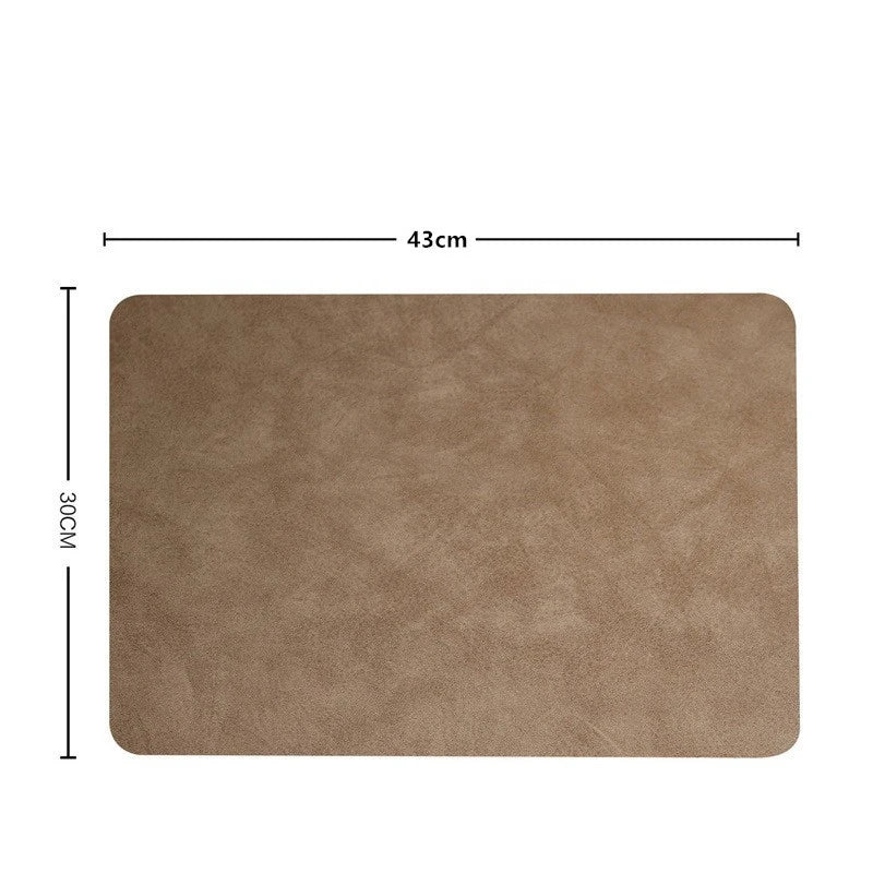 Heat resistant leather placemats