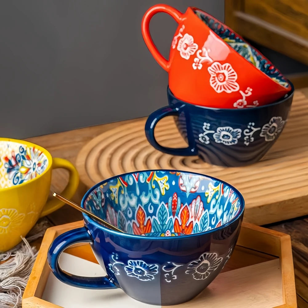 Ceramic Bohemian morning mugs