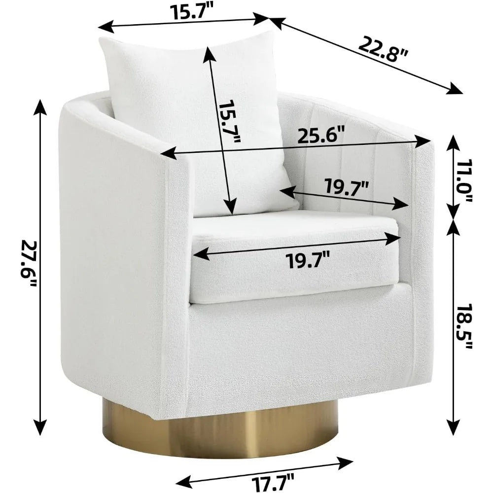 Modern 360 Degree Swivel Armchair