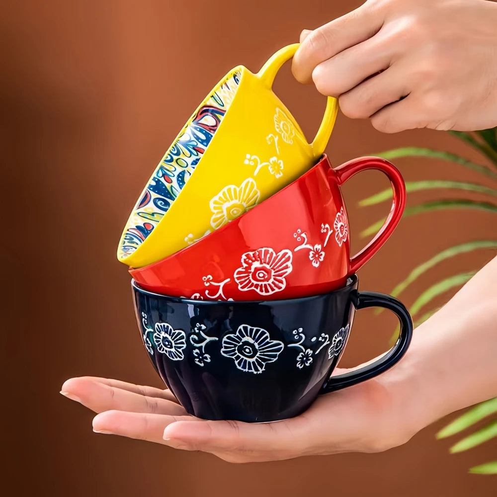 Ceramic Bohemian morning mugs