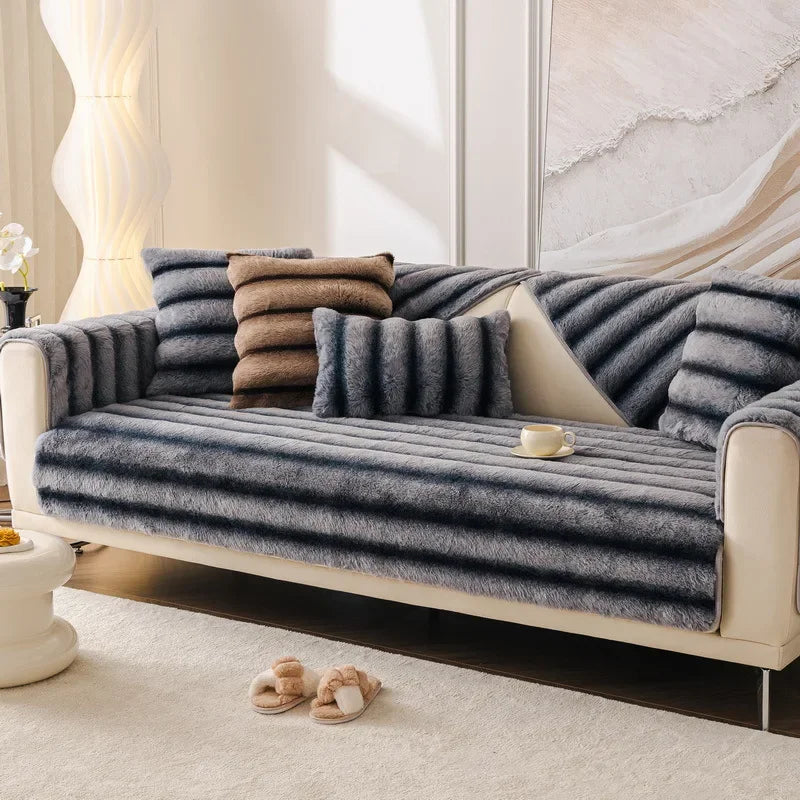 New Soft Waxy Plush Sofa Cover