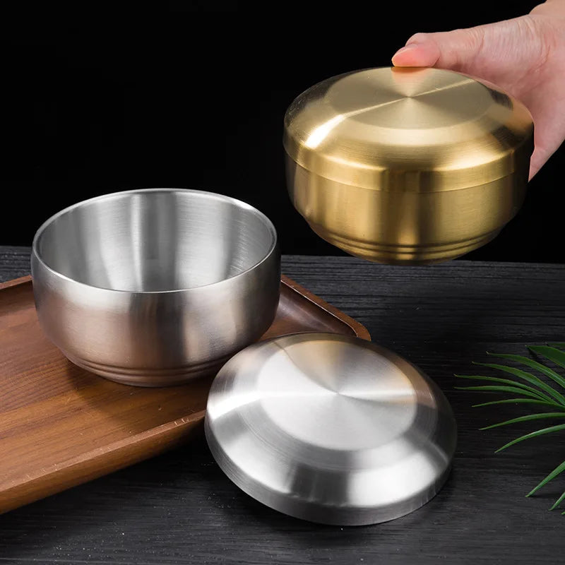 Korean stainless steel rice bowls