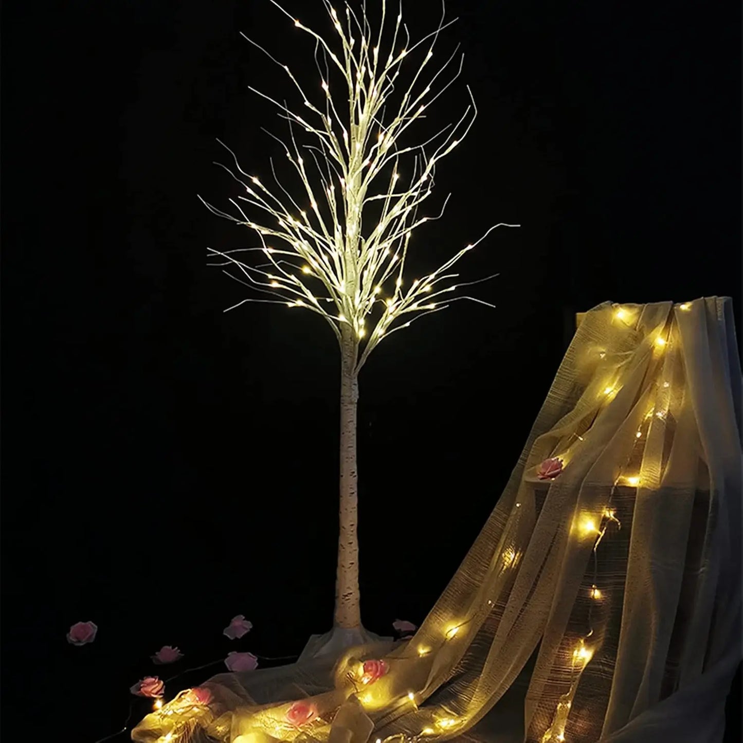 2-Pack 6 Feet 96 LED Lighted Birch Tree