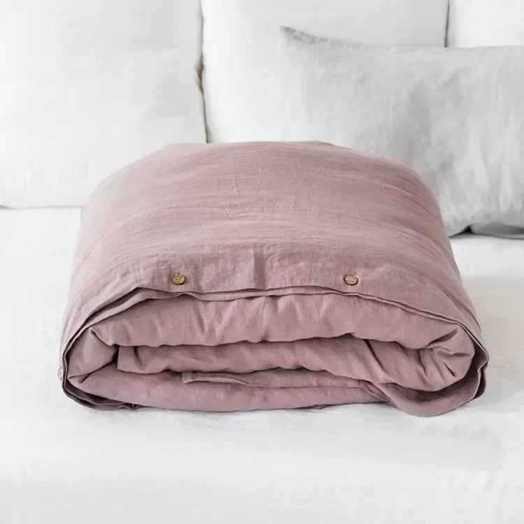 Linen stoned-washed duvet cover