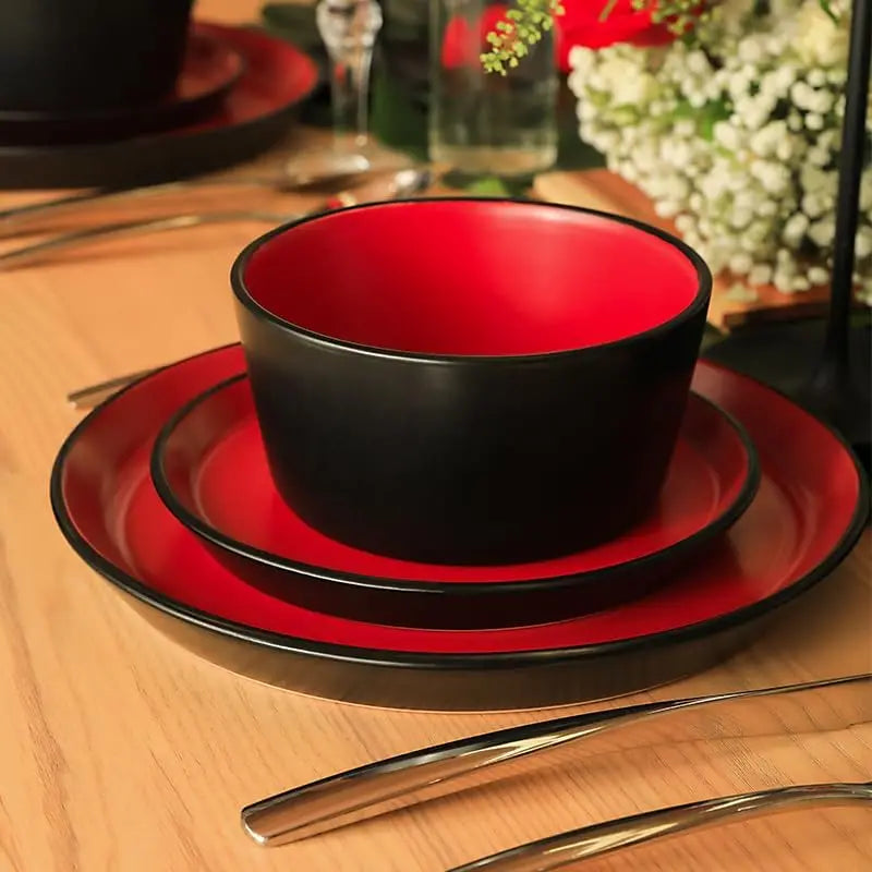 Stoneware 16-Piece Modern Dinnerware Set