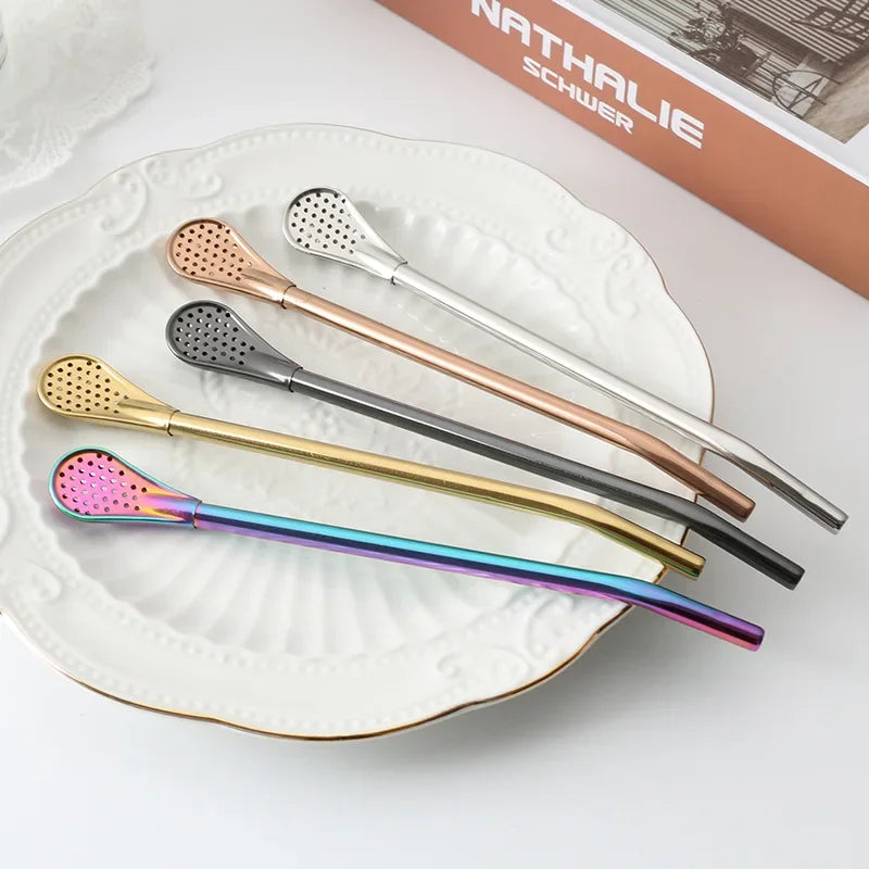 Filter spoon straw set