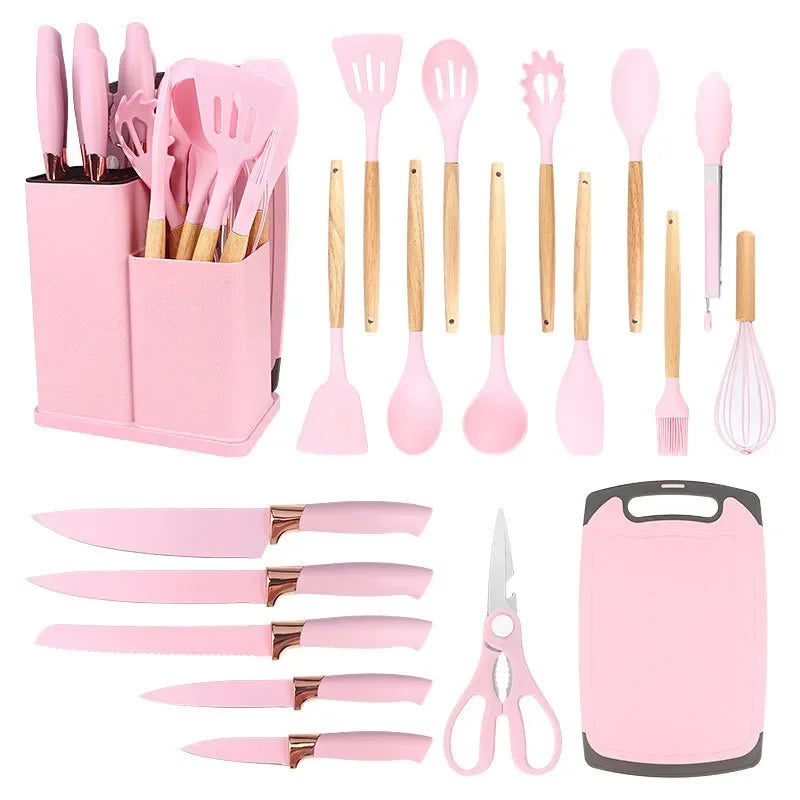 Kitchen utensils and knife 19pcs set